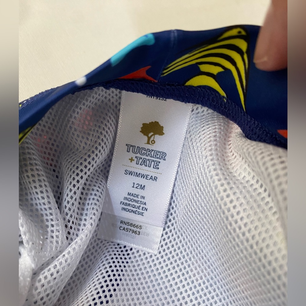 Tucker & Tate toddler swim trunks & rash guard set. - Picture 4 of 6